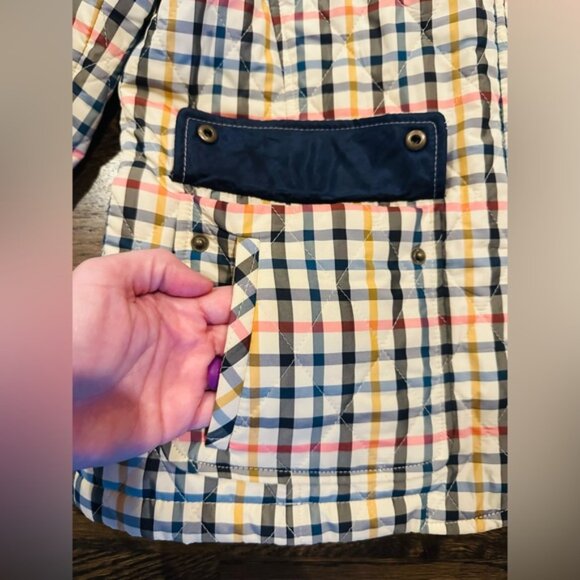 Talbots Women’s Quilted Multicolor Plaid Jacket Large - Picture 4 of 10